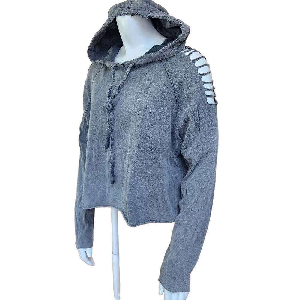 Don't Ask Why Gray Cutout Hoodie (OS)